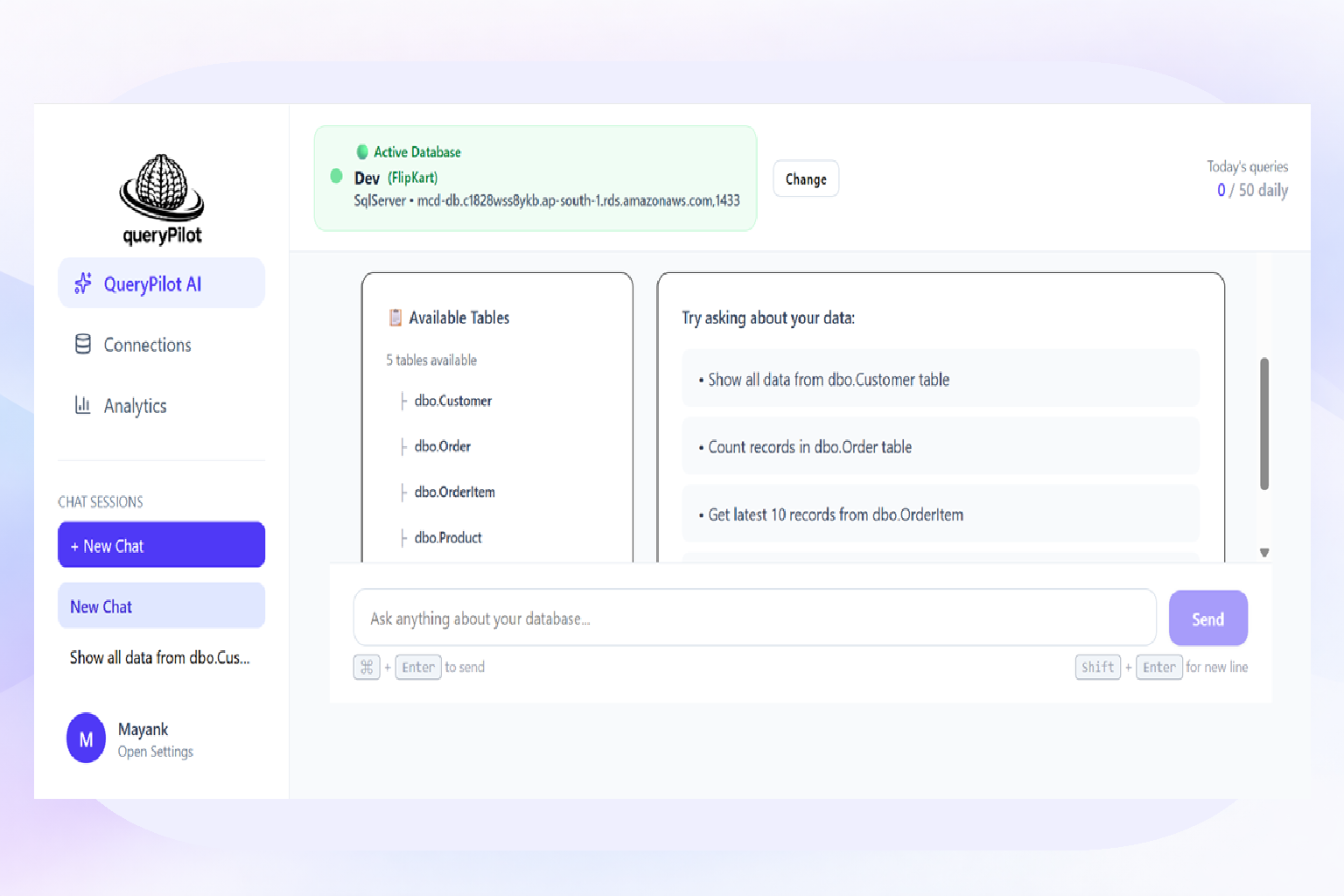QueryPilot — AI-Powered Database Query Assistant